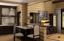Log Houses Kitchen Interior