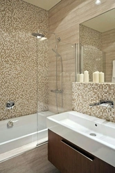 Mosaic tiles in a small bathroom photo