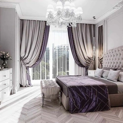 Curtains for the bedroom in a modern style photo