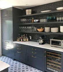 Открытые полки на кухне дизайн