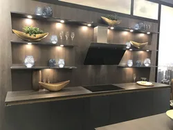 Open shelves in kitchen design