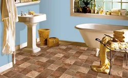 Photo of linoleum in the bathroom