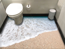 Photo of linoleum in the bathroom