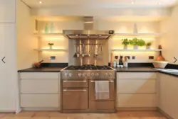 Kitchens with open upper cabinets photo