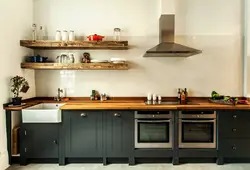 Kitchens with open upper cabinets photo