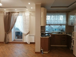 Window in the hall with a balcony door photo apartment