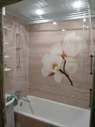 Bathroom renovation using plastic photo panels