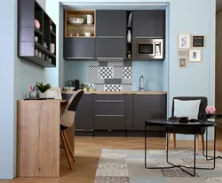 Kitchen in a small studio photo