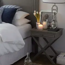 Bedside Table In The Bedroom Interior