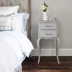 Bedside table in the bedroom interior
