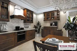 Кухня классик темная фото