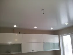 Suspended ceiling in the kitchen photo gloss