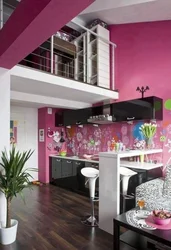 Pink color in the kitchen photo combinations