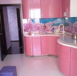 Pink color in the kitchen photo combinations