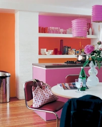 Pink color in the kitchen photo combinations