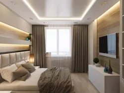 Bedroom design in modern style 20 sq.m.