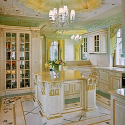 Baroque style kitchens in the interior photo