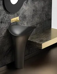 Bathtub Interiors With Floor-Mounted Sink