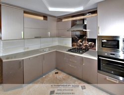 Champagne color kitchen photo