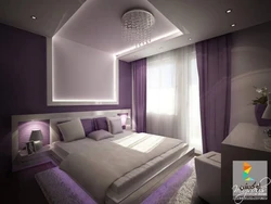 Photo of a bedroom in purple photo