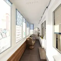 Loggia design 8 sq m