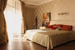 Combination of gold in the bedroom interior