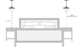 Чӣ тавр ба овезон sconces дар болои кат дар акс хоб