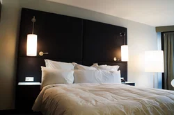 How To Hang Sconces Above The Bed In The Bedroom Photo
