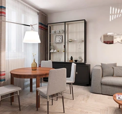 Design of a combined living room in Khrushchev