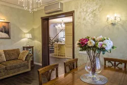 Wallpaper with Venetian plaster photo for the kitchen