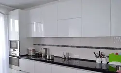Фартук Для Черной Глянцевой Кухни Фото