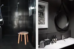Black plumbing in the bathroom photo