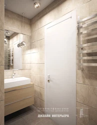 Photo of a bathroom in a one-room apartment