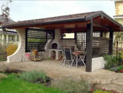 Summer kitchen with barbecue photo projects