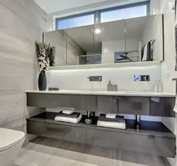 Bathroom design beige gray
