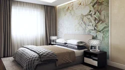 Bedroom interior in modern style photo wallpaper