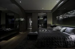 Modern interior men's bedroom photo