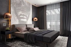 Modern interior men's bedroom photo