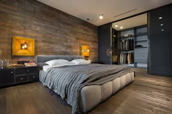 Modern interior men's bedroom photo
