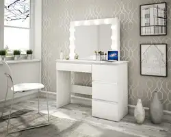 Ladies table with mirror for bedroom design