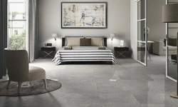 Porcelain tiles for flooring in apartment interiors