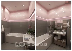 Bathroom design gray pink