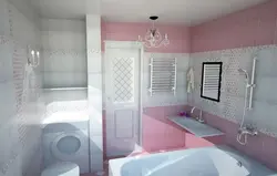 Bathroom design gray pink