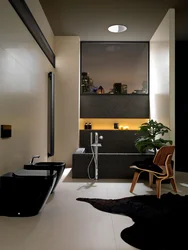 Bathroom with black fixtures photo