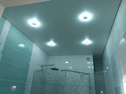 Lamps for suspended ceilings in the bathroom photo