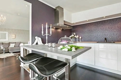Interior fashionable wall color kitchen