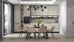 Interior fashionable wall color kitchen