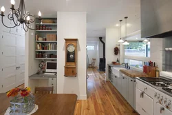 Walk-through kitchen design like this