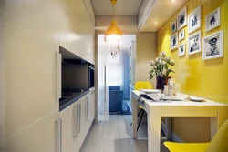Walk-through kitchen design like this