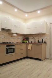 Kitchen baked milk in the interior photo